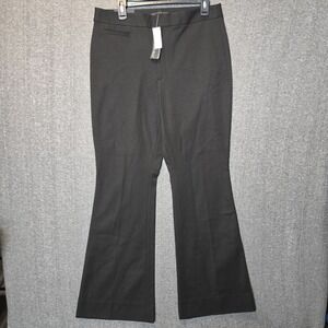 NWT Banana Republic black Sloan flare cotton blend slacks pants womens size 12